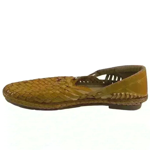 Desk Hangover “Holas” Woven Leather Flats Size 10 - Picture 3 of 9